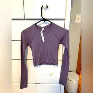 LULU LEMON Purple Ash Long Sleeve Swiftly Tech